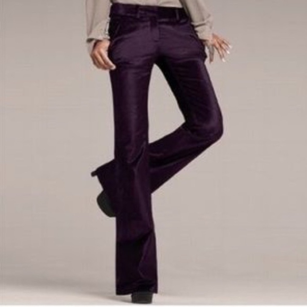 Victoria's Secret Dark Purple Velvet Trousers